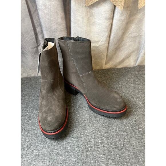 Bos. & Co. Zap Womens Gray Suede Zipper Ankle & Booties Boots EU 41, US 9.5 - Picture 4 of 8